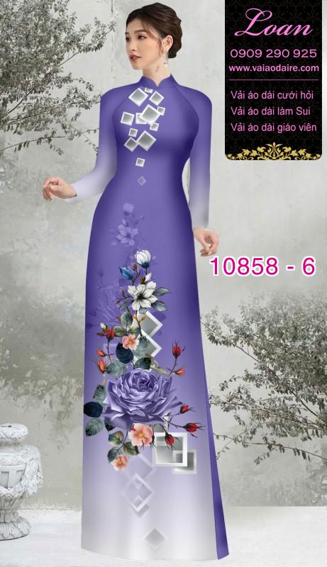 Vải áo dài hoa 3D Vải áo dài hoa 3D
