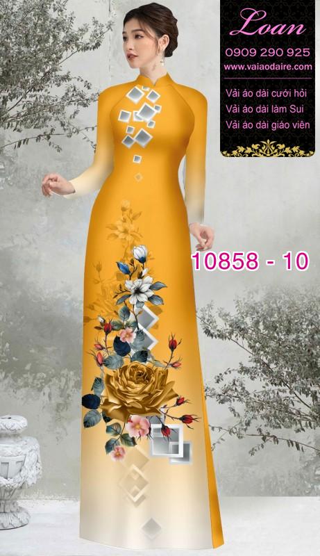 Vải áo dài hoa 3D Vải áo dài hoa 3D