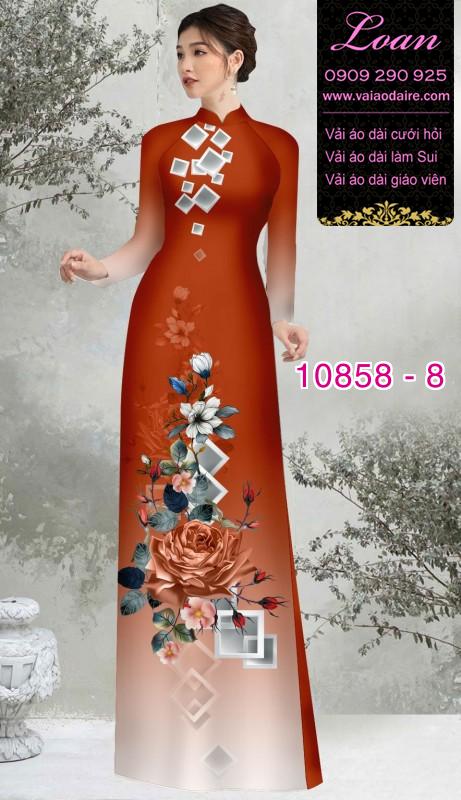 Vải áo dài hoa 3D Vải áo dài hoa 3D