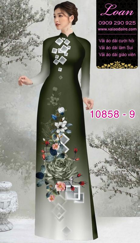 Vải áo dài hoa 3D Vải áo dài hoa 3D
