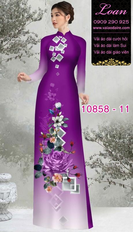 Vải áo dài hoa 3D Vải áo dài hoa 3D