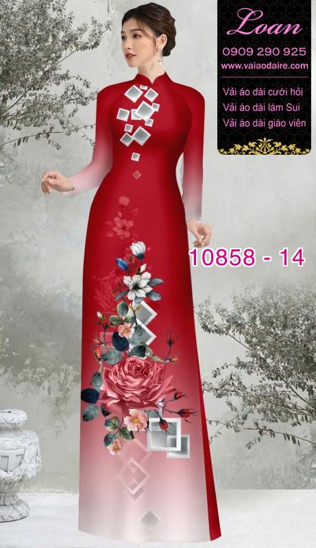Vải áo dài hoa 3D Vải áo dài hoa 3D