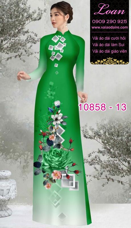Vải áo dài hoa 3D Vải áo dài hoa 3D