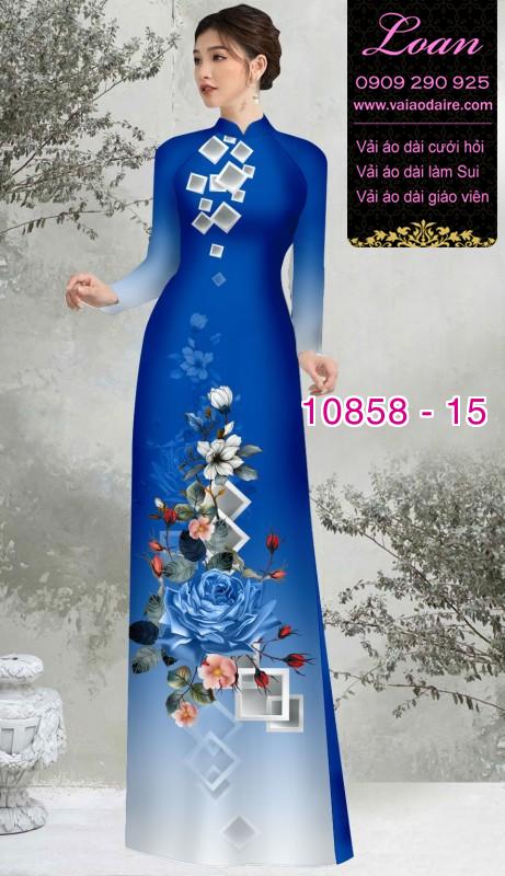Vải áo dài hoa 3D Vải áo dài hoa 3D