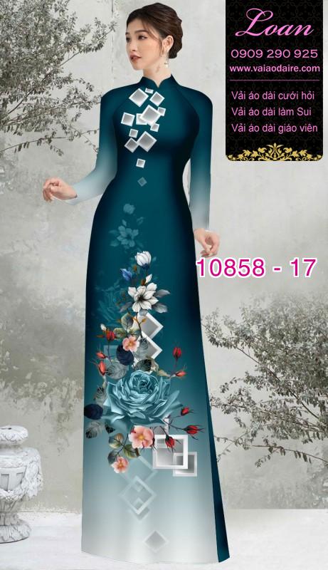 Vải áo dài hoa 3D Vải áo dài hoa 3D