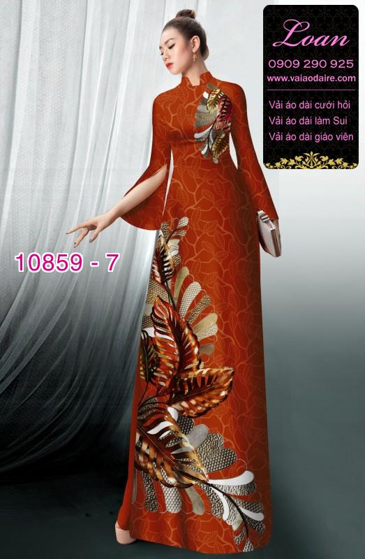 Vải áo dài hoa 3D