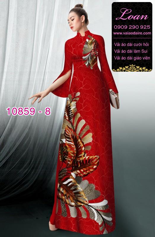 Vải áo dài hoa 3D