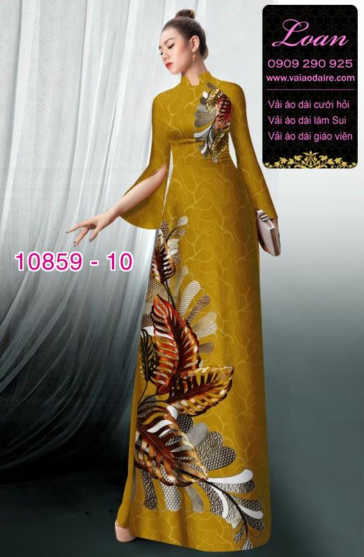 Vải áo dài hoa 3D