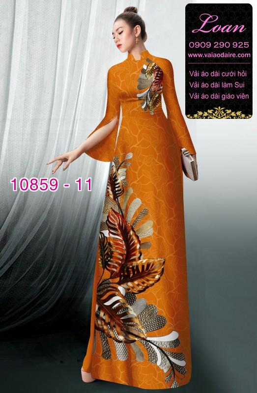 Vải áo dài hoa 3D