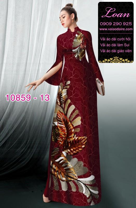 Vải áo dài hoa 3D