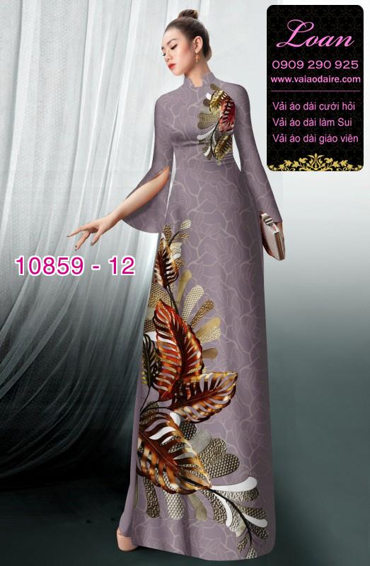 Vải áo dài hoa 3D
