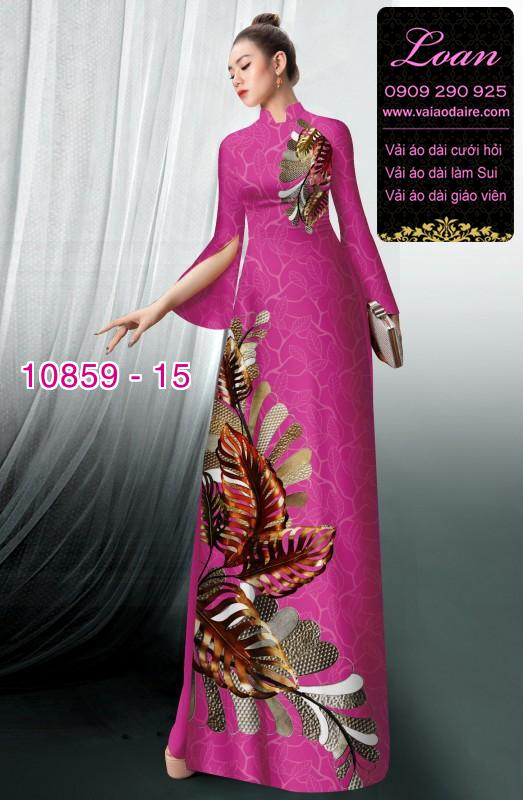 Vải áo dài hoa 3D