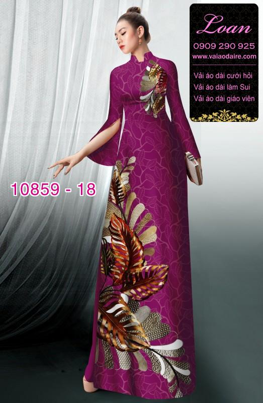 Vải áo dài hoa 3D
