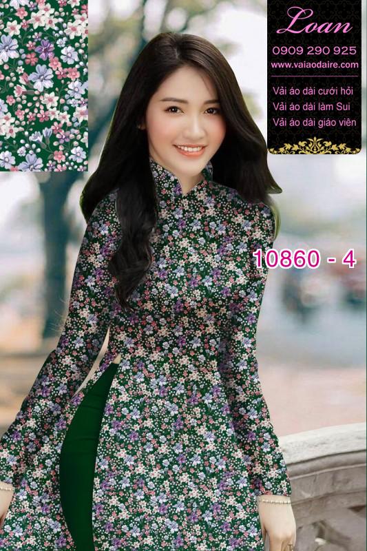 Vải áo dài hoa 3D