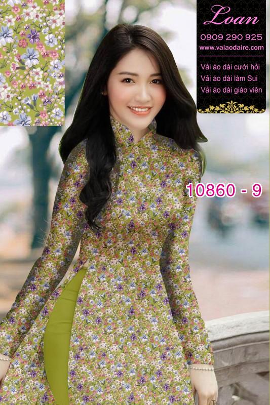 Vải áo dài hoa 3D
