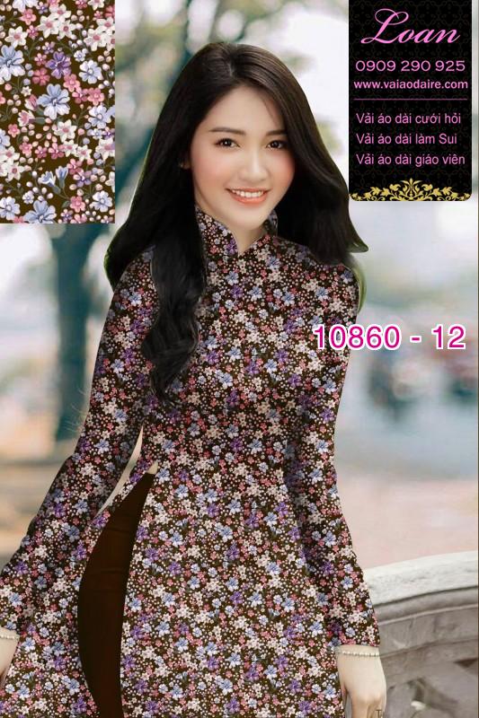 Vải áo dài hoa 3D