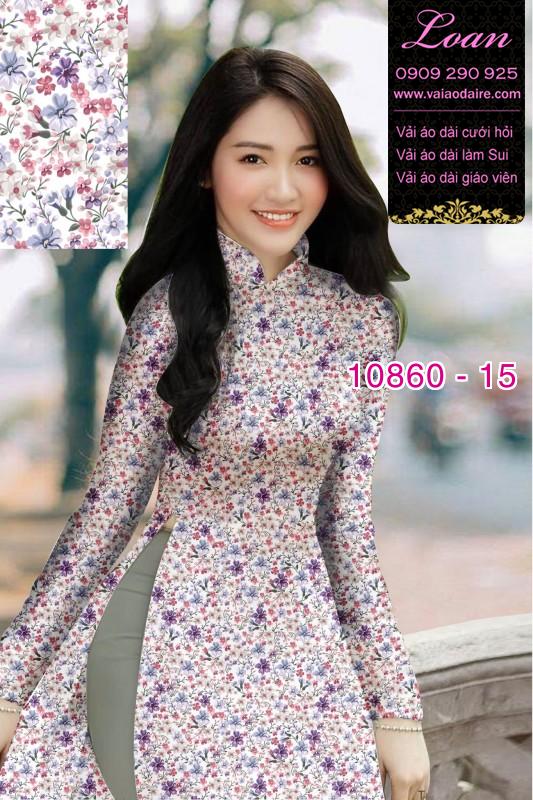 Vải áo dài hoa 3D