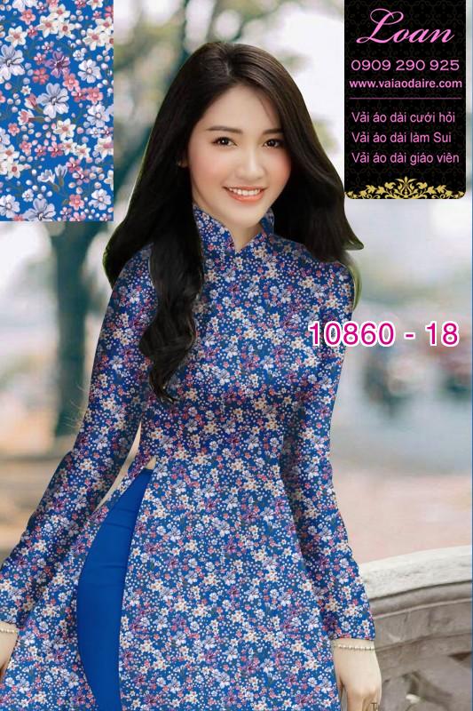 Vải áo dài hoa 3D