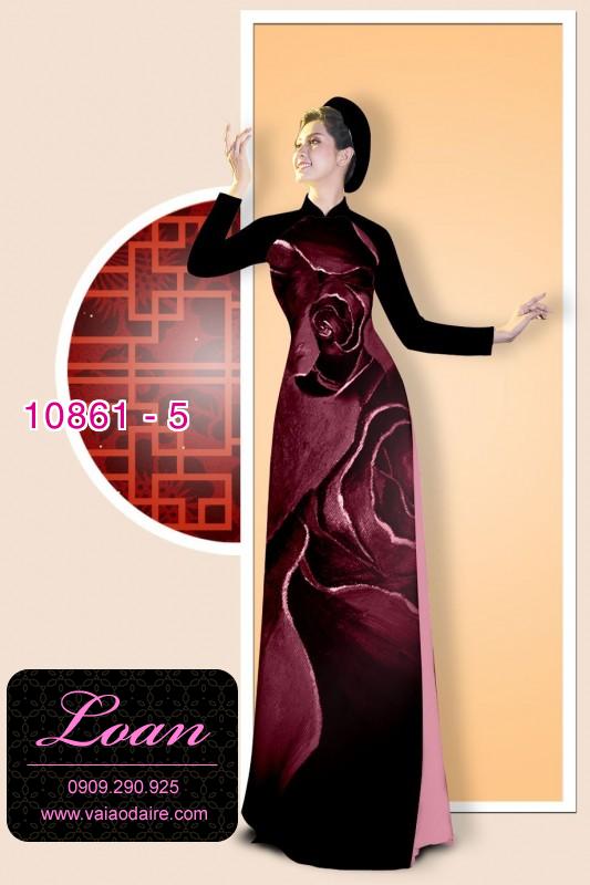 Vải áo dài hoa ảo 3D