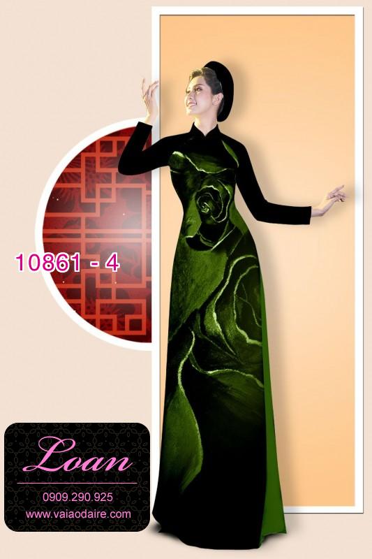 Vải áo dài hoa ảo 3D