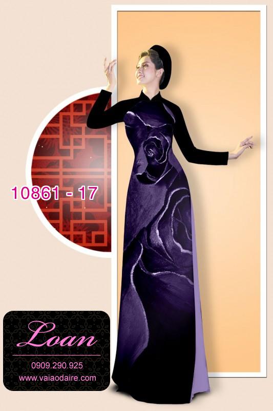 Vải áo dài hoa ảo 3D