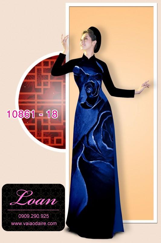 Vải áo dài hoa ảo 3D