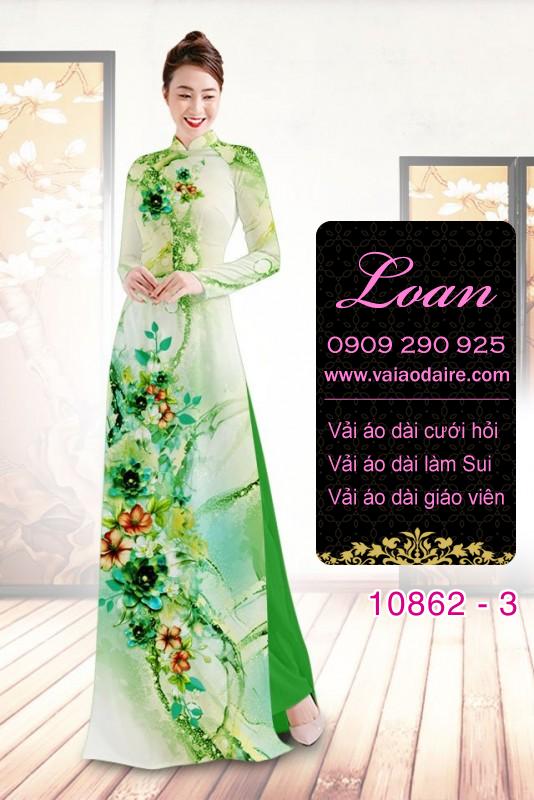 Vải áo dài hoa 3D Vải áo dài hoa 3D