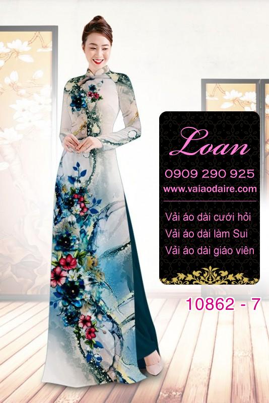 Vải áo dài hoa 3D Vải áo dài hoa 3D