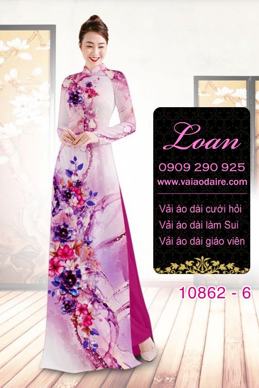 Vải áo dài hoa 3D Vải áo dài hoa 3D