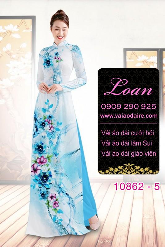 Vải áo dài hoa 3D Vải áo dài hoa 3D