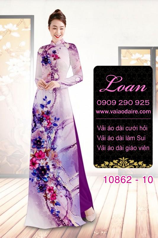 Vải áo dài hoa 3D Vải áo dài hoa 3D