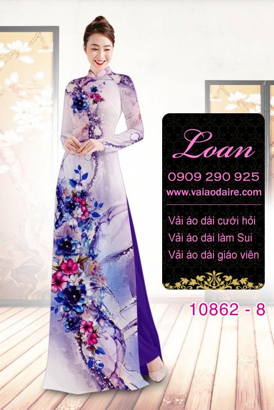 Vải áo dài hoa 3D Vải áo dài hoa 3D