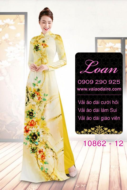 Vải áo dài hoa 3D Vải áo dài hoa 3D
