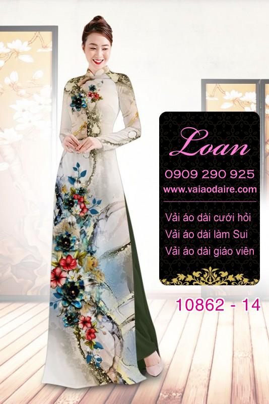 Vải áo dài hoa 3D Vải áo dài hoa 3D