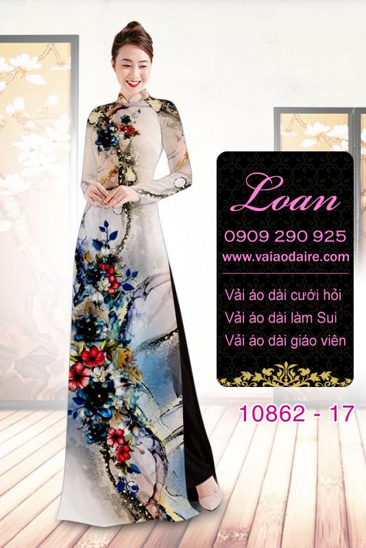 Vải áo dài hoa 3D Vải áo dài hoa 3D