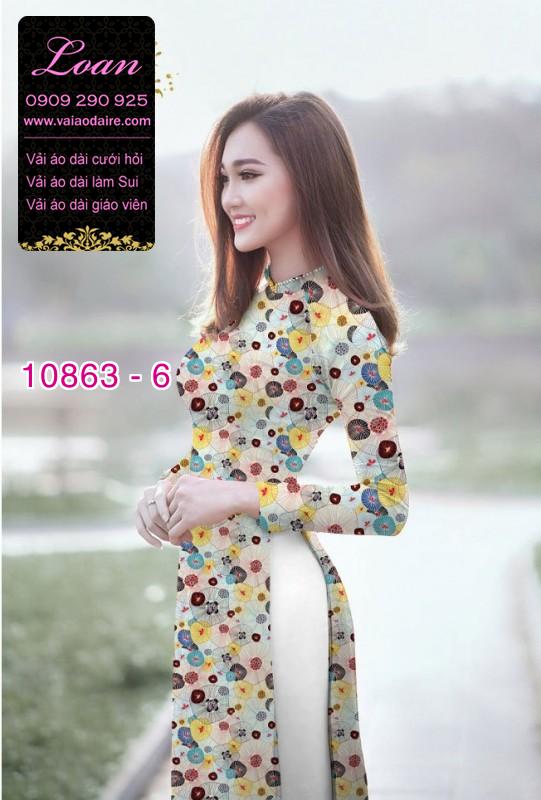 Vải áo dài hoa nhí Vải áo dài hoa nhí