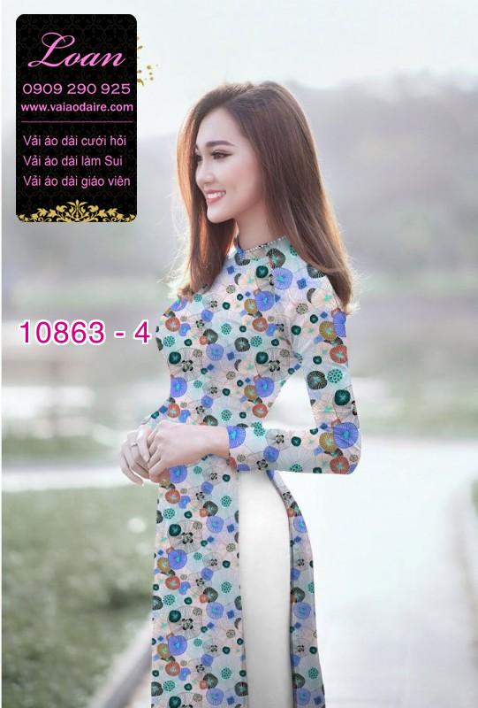 Vải áo dài hoa nhí Vải áo dài hoa nhí