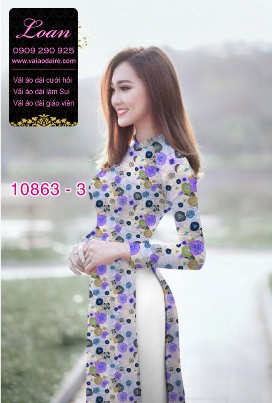 Vải áo dài hoa nhí Vải áo dài hoa nhí