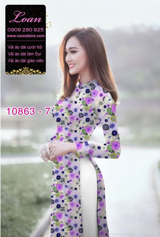 Vải áo dài hoa nhí Vải áo dài hoa nhí