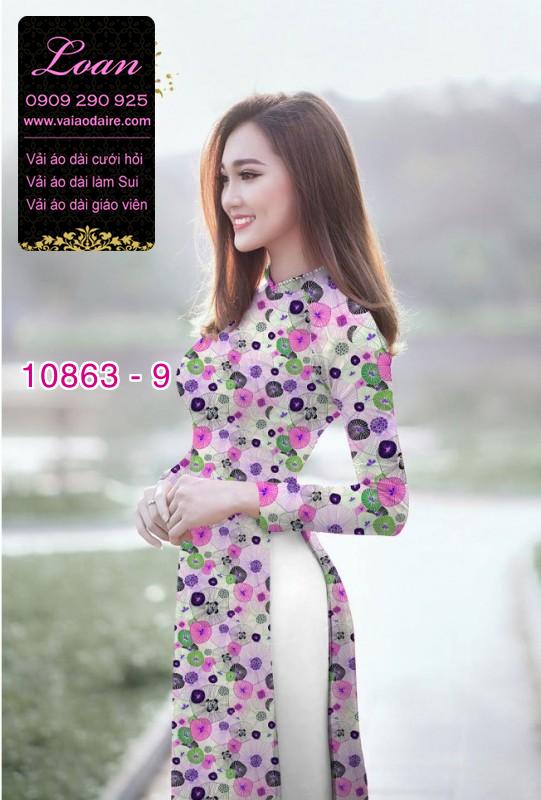 Vải áo dài hoa nhí Vải áo dài hoa nhí
