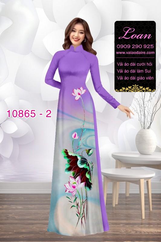 Vải áo dài hoa sen