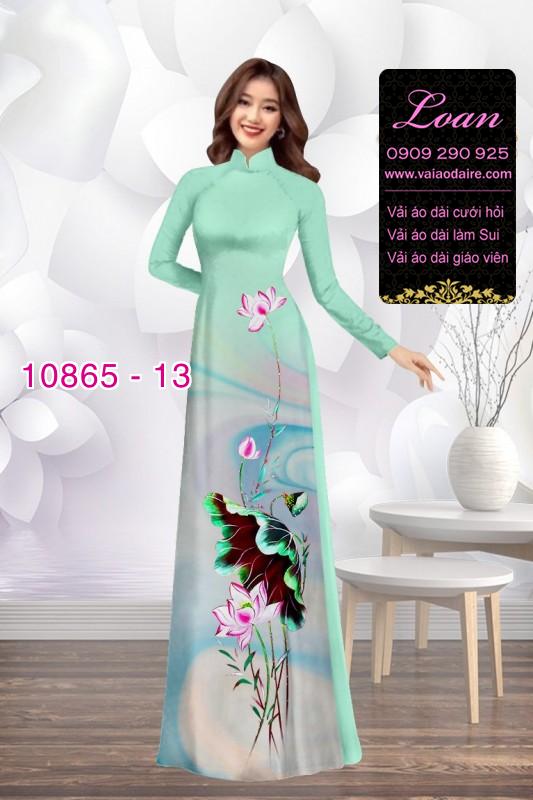 Vải áo dài hoa sen