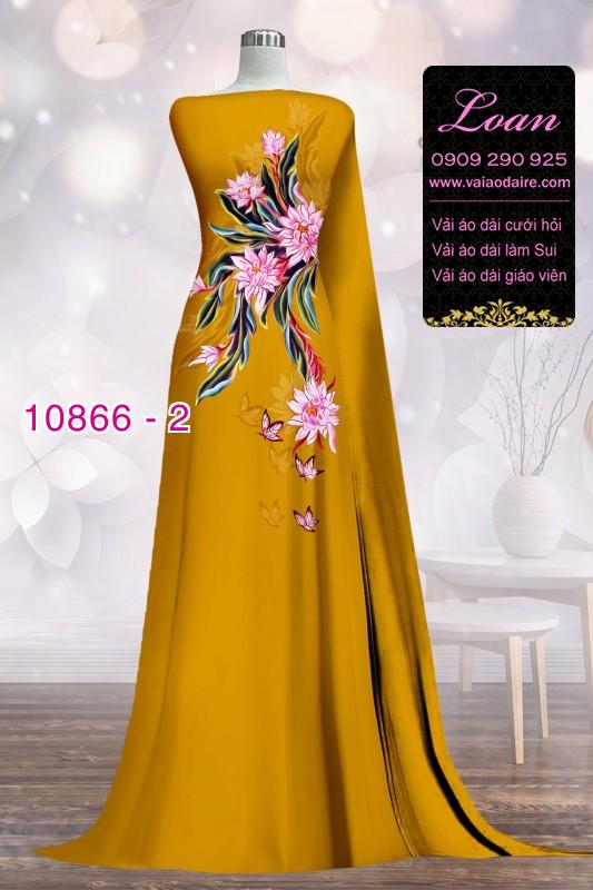Vải áo dài hoa 3D