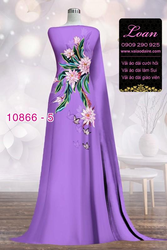 Vải áo dài hoa 3D