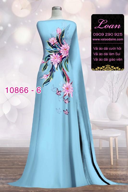 Vải áo dài hoa 3D
