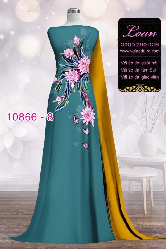 Vải áo dài hoa 3D