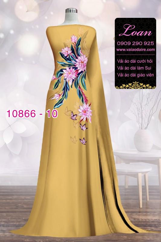 Vải áo dài hoa 3D