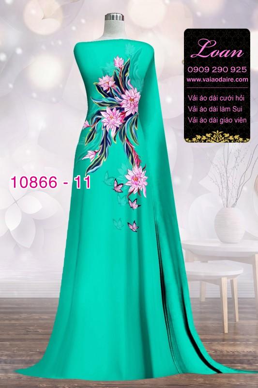 Vải áo dài hoa 3D