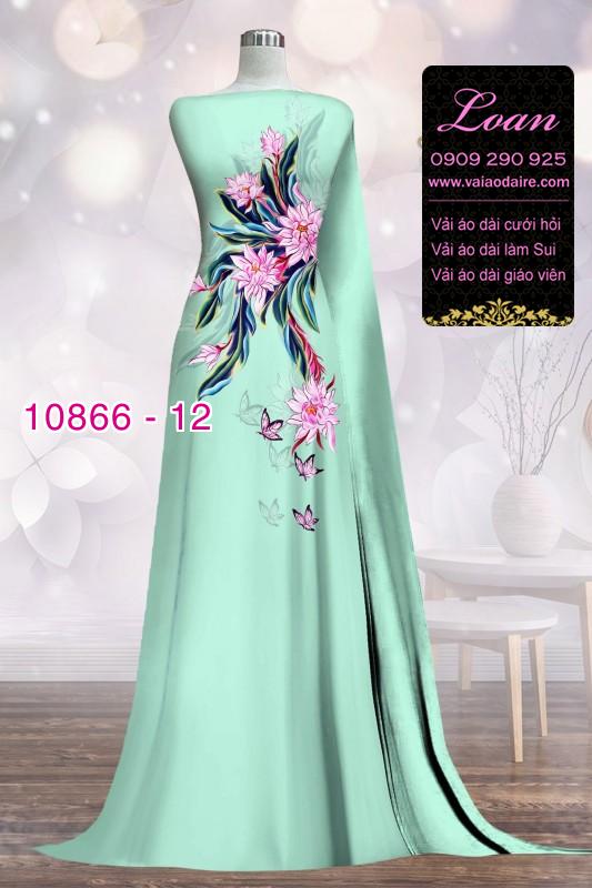 Vải áo dài hoa 3D