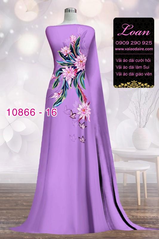 Vải áo dài hoa 3D